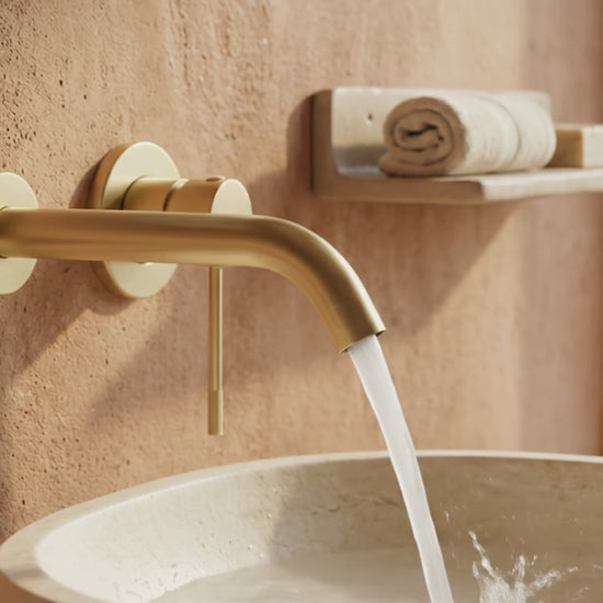 Sanitado Industry Luxe Wandinbouw Mengkraan Mat Goud Design
