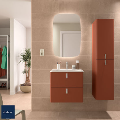Badkamer kolomkast Salgar Uniiq Terracotta 150cm mat rood